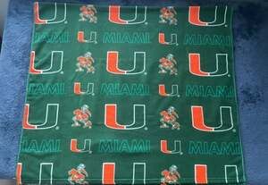 Pegasus University of Miami Hurricanes Repeat Logo Throw Blanket